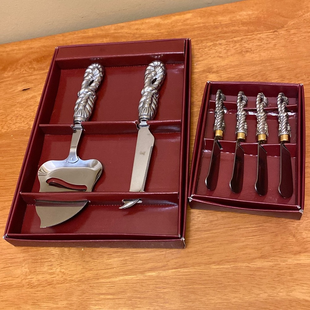 Arthur Court Silver Cheese Knife and Spreaders Set